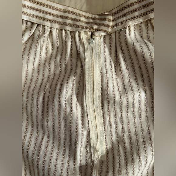 Authentic 1940s Handmade Satin Two Piece Dress Set Striped Vintage - Picture 6 of 16